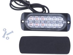 Estroboscópica roja + blanca 12 led
