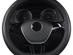 Cubre volante negro con costura